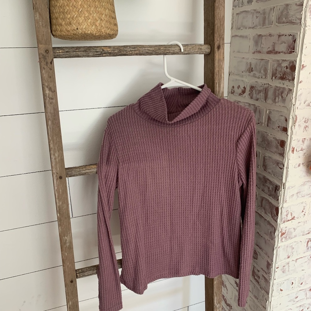 Fun purple sweater for fall! Great for layering or wearing as is